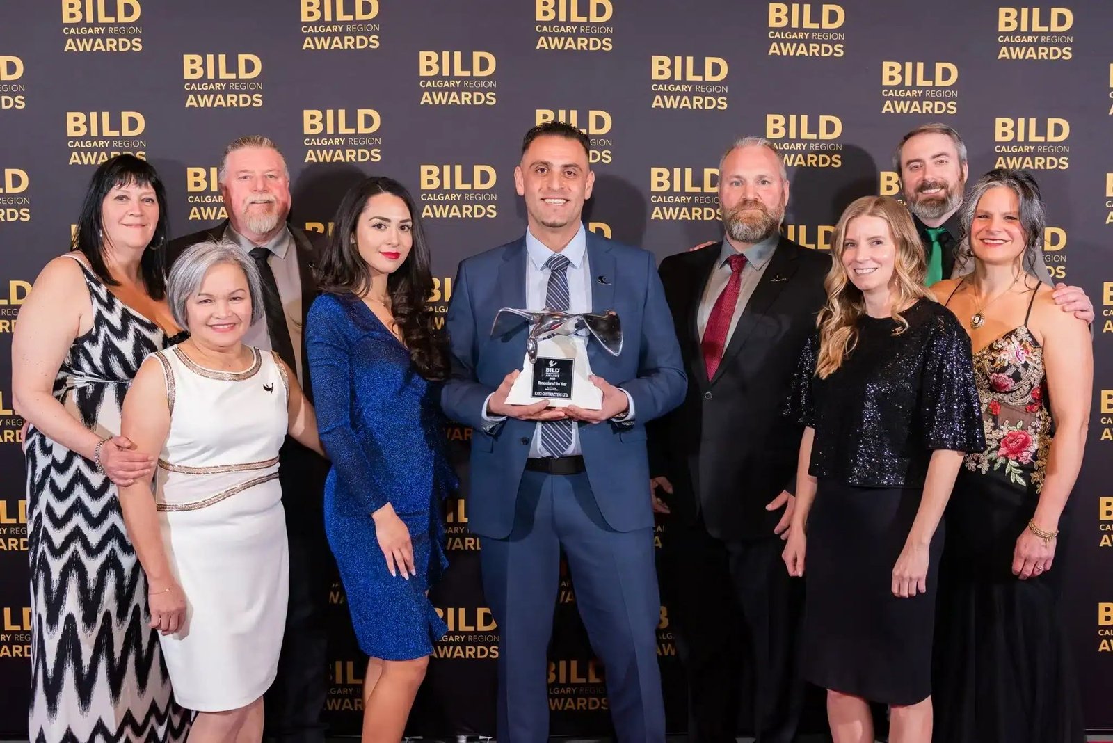 The Kay2 Contracting team at the BILD Calgary Region Awards gala