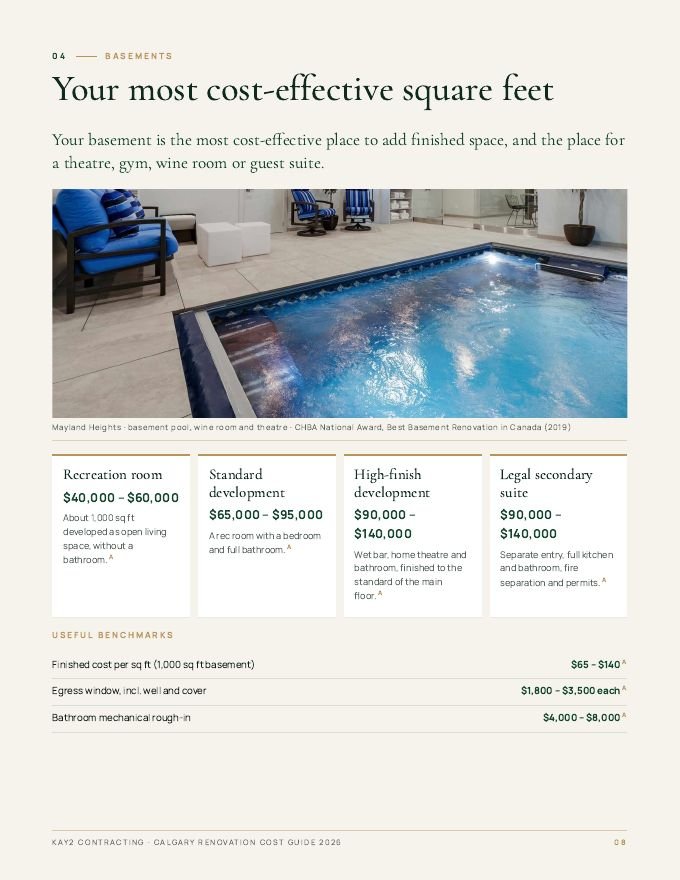 Sample page 2 from the The Calgary Renovation Cost Guide 2026