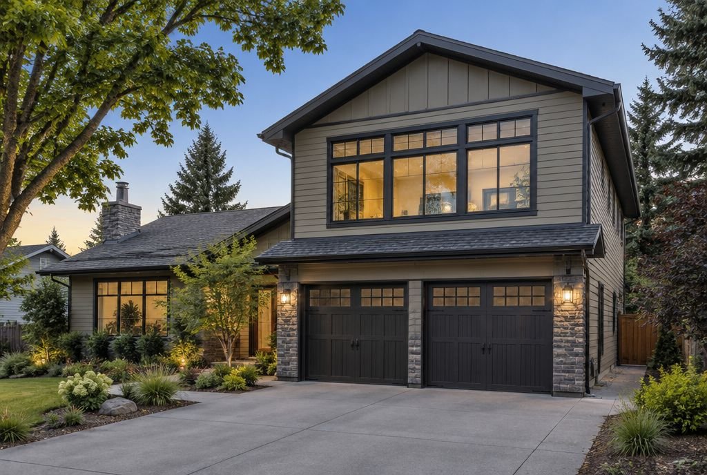 Garage additions in Calgary, from a heated double garage to a suite above