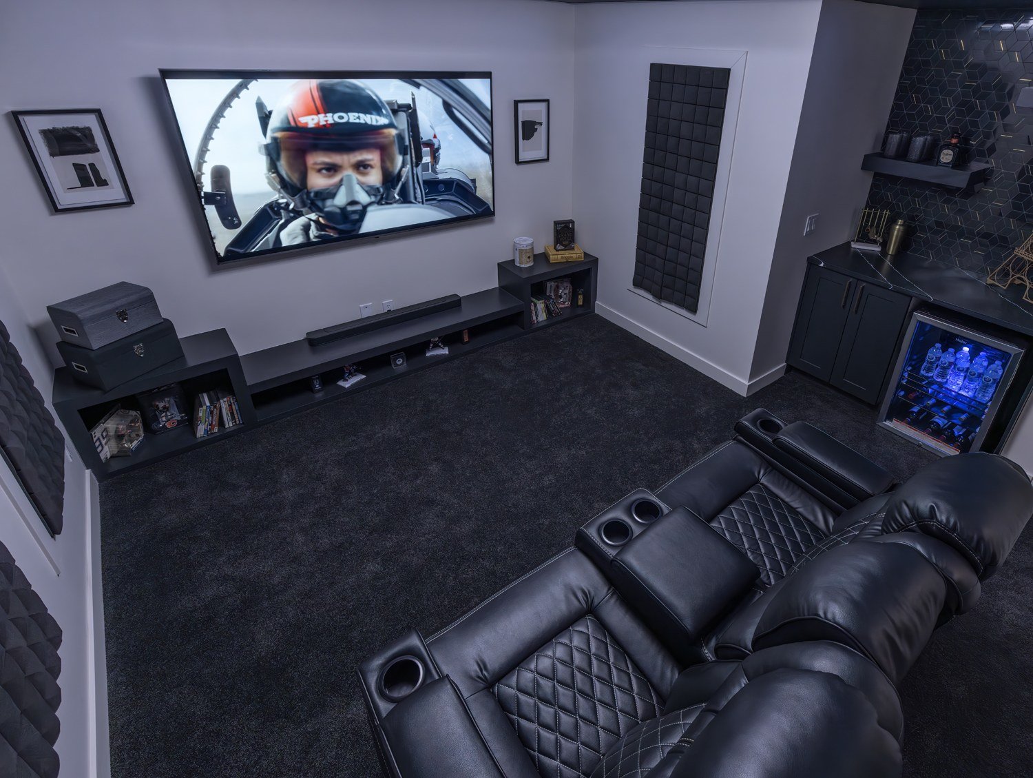 Theatre seating and media wall